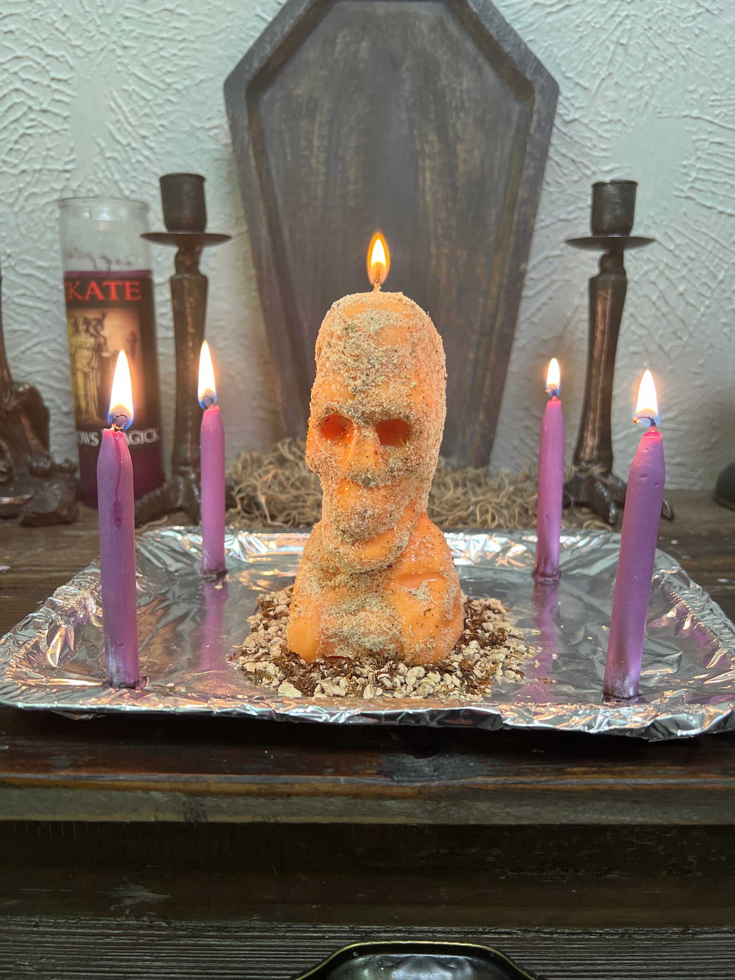 Domination Skull Candle Working